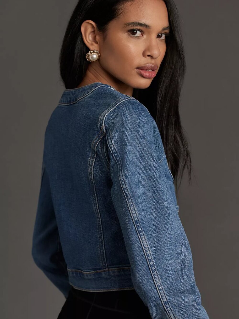 NWT Anthropologie Maeve Coco Denim Jacket - Picture 6 of 13